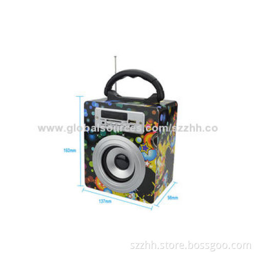 Wooden Speaker with 5W Power, Customized Designs Welcomed